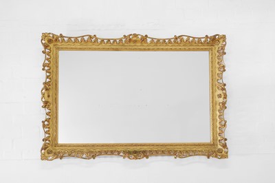 Lot 588 - A giltwood and gesso picture-frame mirror