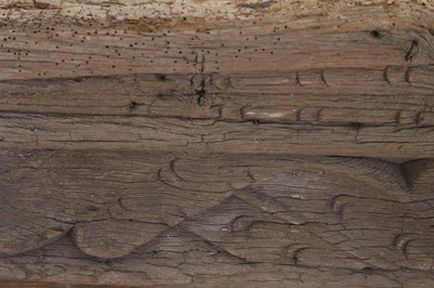 Lot 122 - A carved oak bressumer beam