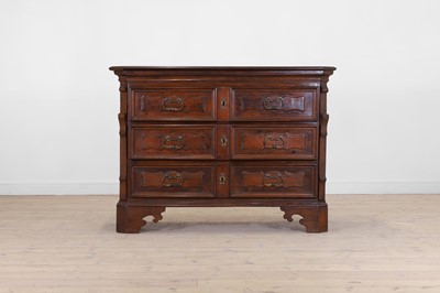 Lot 442 - A walnut commode or cassettone