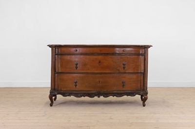 Lot 446 - A walnut commode or cassettone