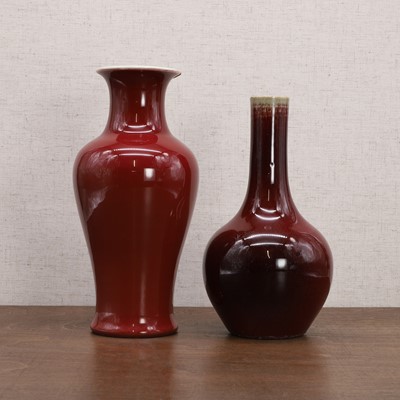 Lot 280 - Two Chinese sang-de-boeuf vases