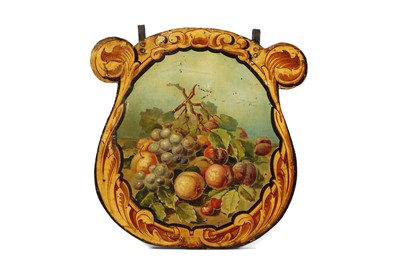 Lot 37 - A double-sided toleware fairground sign