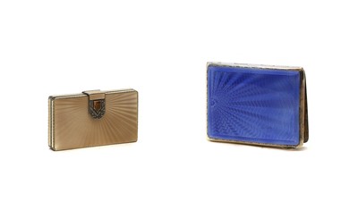 Lot 22 - An Art Deco enamelled silver cigarette case