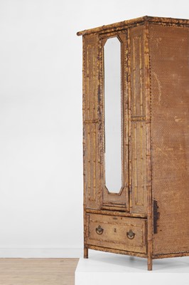 Lot 187 - A Japonesque bamboo wardrobe