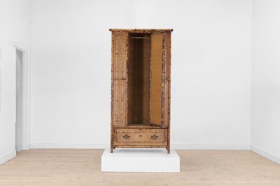 Lot 187 - A Japonesque bamboo wardrobe