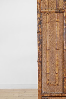 Lot 187 - A Japonesque bamboo wardrobe