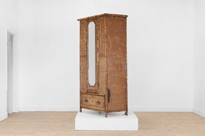 Lot 187 - A Japonesque bamboo wardrobe