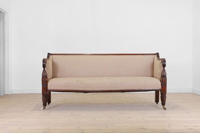 Lot 437 - A George III mahogany settee
