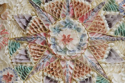 Lot 207 - A shellwork panel