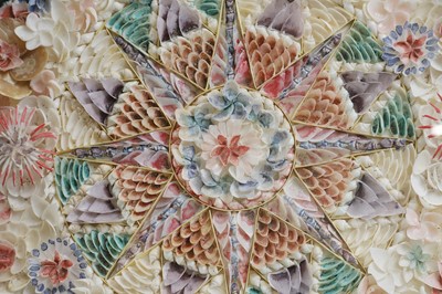 Lot 207 - A shellwork panel