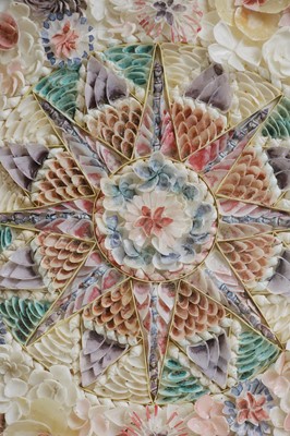 Lot 207 - A shellwork panel