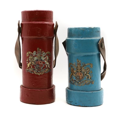 Lot 215 - A leather cartridge case