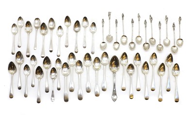 Lot 57 - A collection of silver spoons