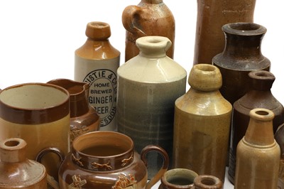 Lot 107 - A collection of salt-glazed stoneware items