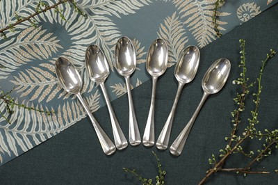 Lot 229 - A set of six George II Irish silver tablespoons