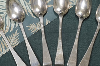 Lot 229 - A set of six George II Irish silver tablespoons