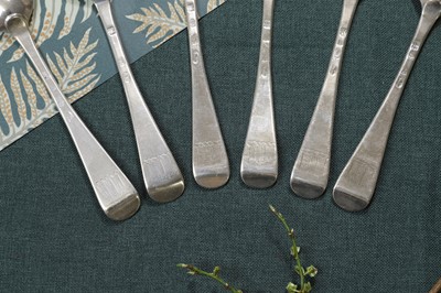 Lot 229 - A set of six George II Irish silver tablespoons