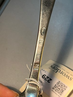 Lot 229 - A set of six George II Irish silver tablespoons