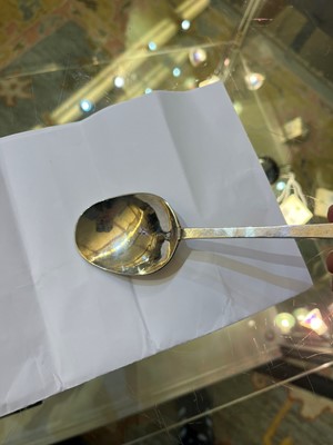 Lot 240 - A Charles II provincial silver Puritan spoon