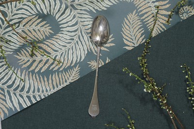Lot 231 - A Queen Anne silver basting spoon