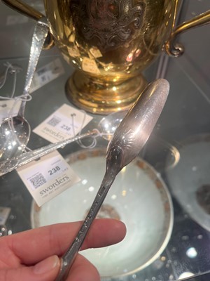 Lot 228 - A George II Scottish Provincial silver marrow spoon