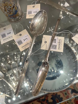 Lot 228 - A George II Scottish Provincial silver marrow spoon