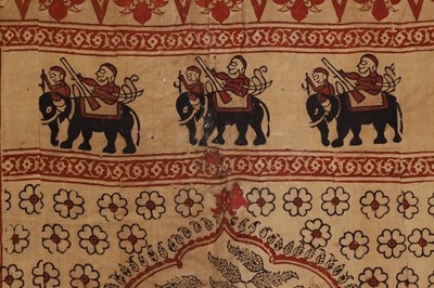 Lot 182 - A near pair of block-printed hangings