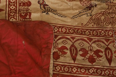 Lot 182 - A near pair of block-printed hangings