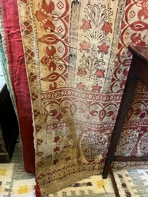 Lot 182 - A near pair of block-printed hangings