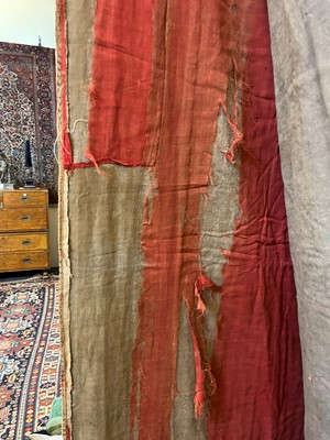 Lot 182 - A near pair of block-printed hangings
