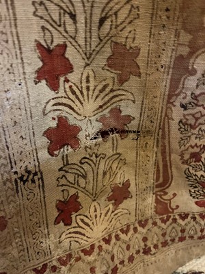 Lot 182 - A near pair of block-printed hangings