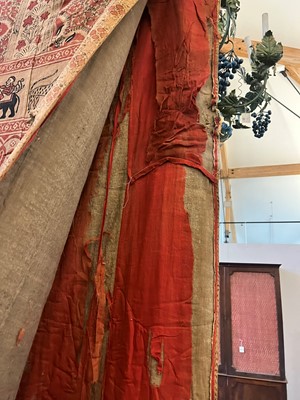 Lot 182 - A near pair of block-printed hangings