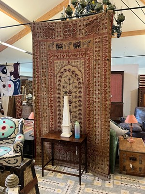 Lot 182 - A near pair of block-printed hangings