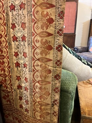 Lot 182 - A near pair of block-printed hangings