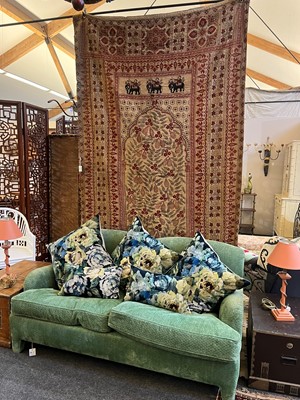 Lot 182 - A near pair of block-printed hangings