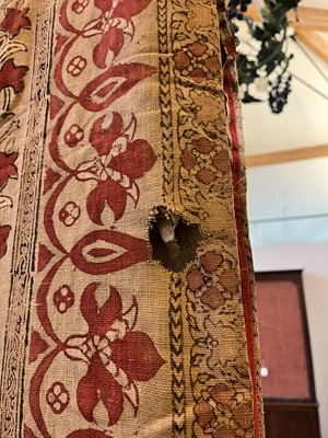 Lot 182 - A near pair of block-printed hangings