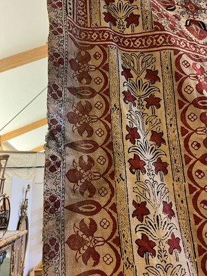 Lot 182 - A near pair of block-printed hangings