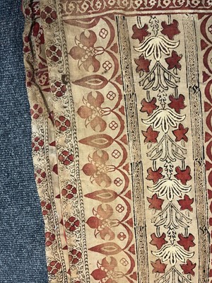 Lot 182 - A near pair of block-printed hangings