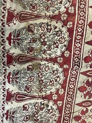 Lot 182 - A near pair of block-printed hangings