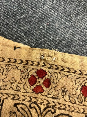 Lot 182 - A near pair of block-printed hangings