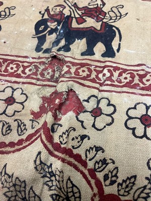 Lot 182 - A near pair of block-printed hangings