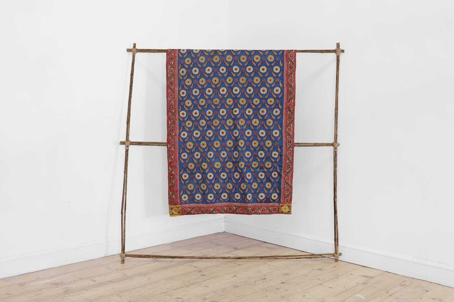 Lot 183 - A silk embroidered tablecloth