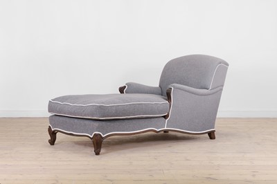 Lot 210 - An upholstered chair-back chaise longue