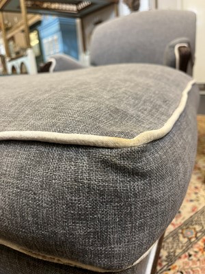 Lot 210 - An upholstered chair-back chaise longue