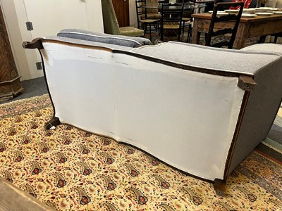 Lot 210 - An upholstered chair-back chaise longue