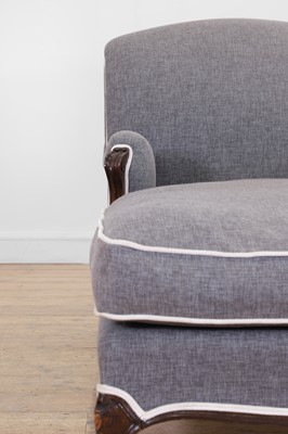 Lot 210 - An upholstered chair-back chaise longue