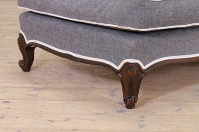 Lot 210 - An upholstered chair-back chaise longue