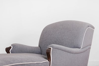 Lot 210 - An upholstered chair-back chaise longue