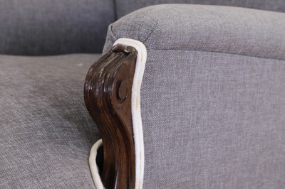Lot 210 - An upholstered chair-back chaise longue