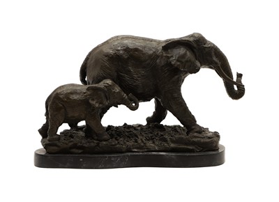 Lot 175 - A bronze figure group